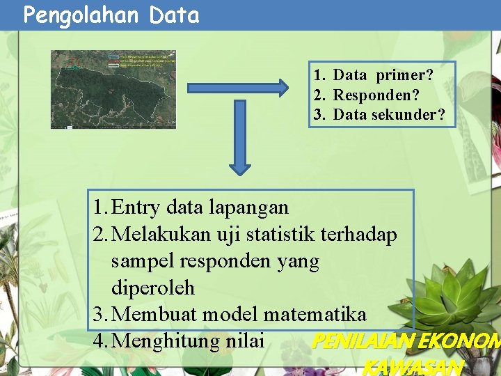 Pengolahan Data 1. Data primer? 2. Responden? 3. Data sekunder? 1. Entry data lapangan