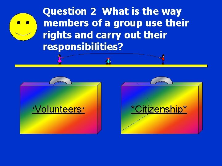 Question 2 What is the way members of a group use their rights and