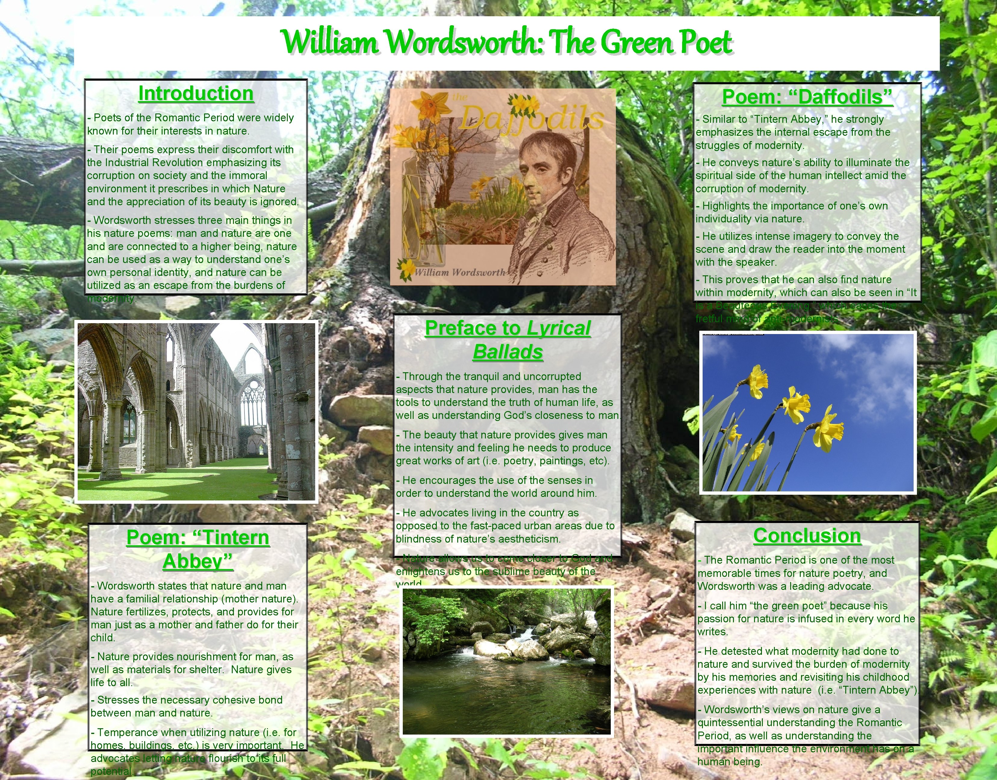 William Wordsworth: The Green Poet Introduction Poem: “Daffodils” - Poets of the Romantic Period