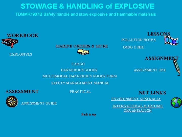 STOWAGE & HANDLING of EXPLOSIVE TDMMR 1907 B Safely handle and stow explosive and STOWAGE & HANDLING of EXPLOSIVE TDMMR 1907 B Safely handle and stow explosive and