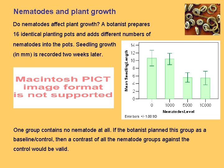Nematodes and plant growth Do nematodes affect plant growth? A botanist prepares 16 identical