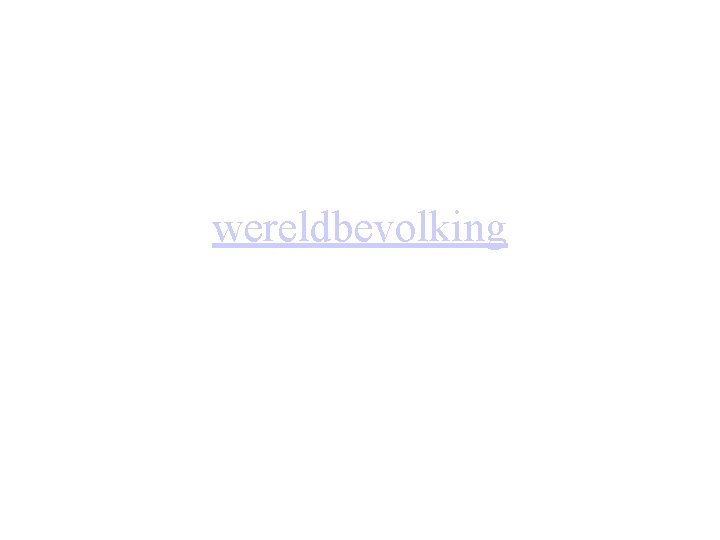 wereldbevolking 