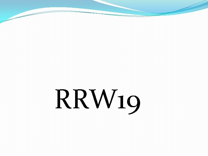 RRW 19 