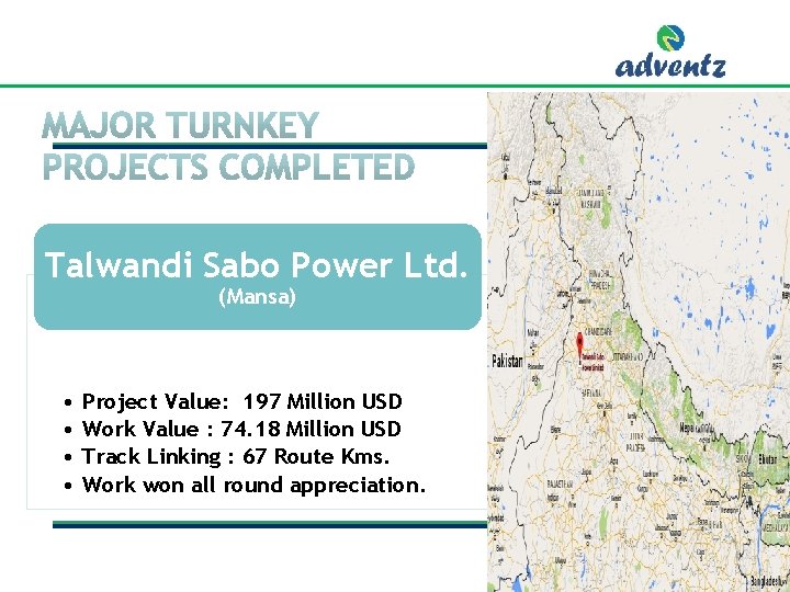 Talwandi Sabo Power Ltd. (Mansa) • • Project Value: 197 Million USD Work Value Talwandi Sabo Power Ltd. (Mansa) • • Project Value: 197 Million USD Work Value