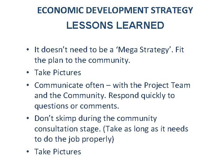 STRATEGIC PLANNING FOR ECONOMIC DEVELOPMENT THE GOLD RIVER