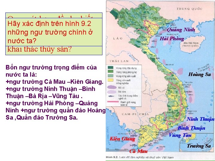 Quan sát lược đồ cho biết Hãy xác định trên hình 9. 2 nước