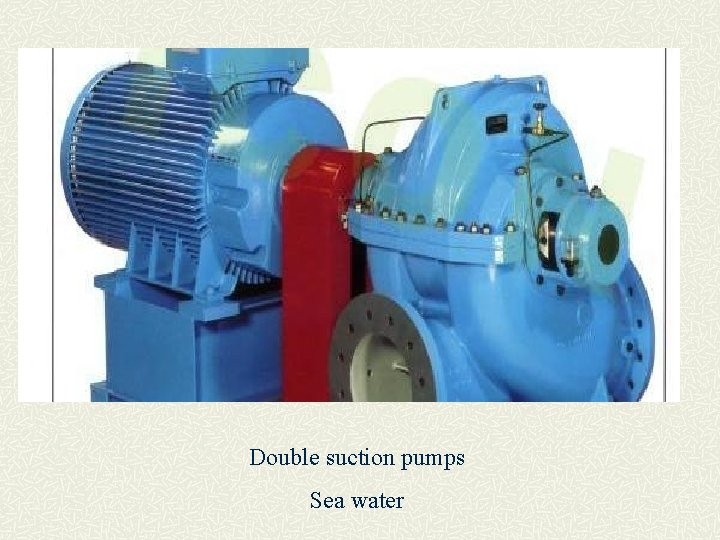 Double suction pumps Sea water 