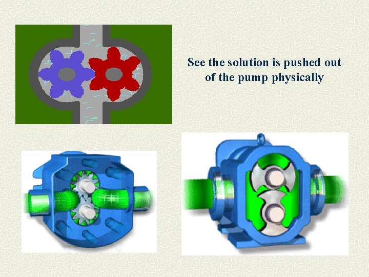 See the solution is pushed out of the pump physically 