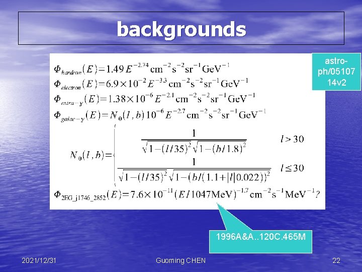 backgrounds astroph/05107 14 v 2 1996 A&A. . 120 C. 465 M 2021/12/31 Guoming
