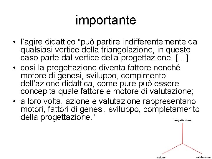 importante • l’agire didattico “può partire indifferentemente da qualsiasi vertice della triangolazione, in questo importante • l’agire didattico “può partire indifferentemente da qualsiasi vertice della triangolazione, in questo