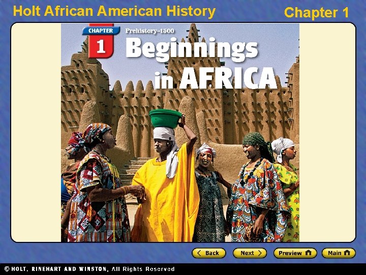 Holt African American History Chapter 1 