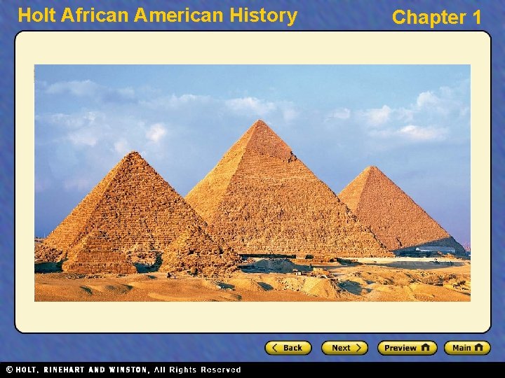 Holt African American History Chapter 1 