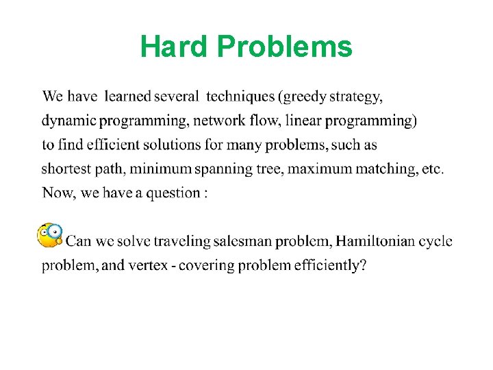 Hard Problems 