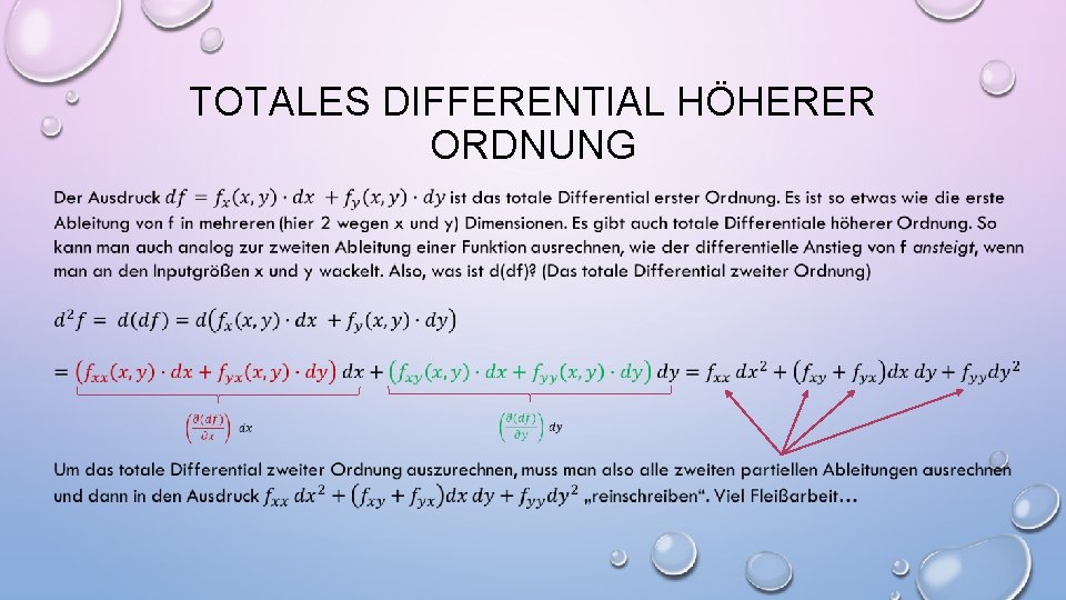 TOTALES DIFFERENTIAL HÖHERER ORDNUNG 