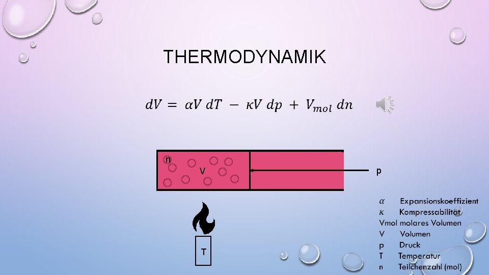 THERMODYNAMIK n V T p 
