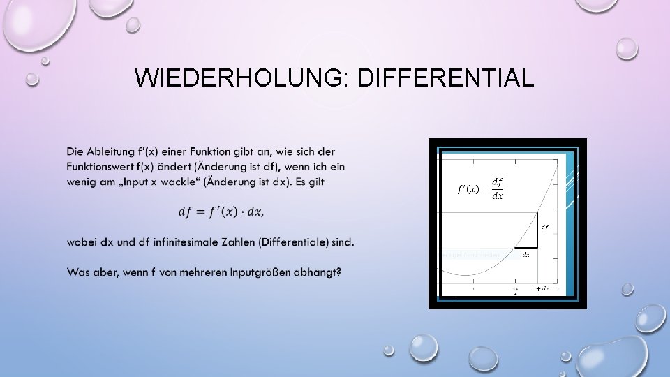 WIEDERHOLUNG: DIFFERENTIAL 