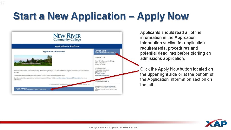 17 Start a New Application – Apply Now Applicants should read all of the 17 Start a New Application – Apply Now Applicants should read all of the