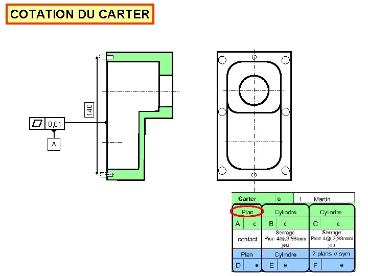 140 COTATION DU CARTER 0, 01 A 