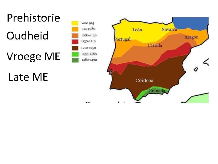 Prehistorie Oudheid Vroege ME Late ME 