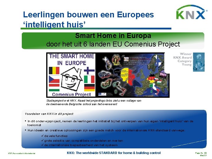 Leerlingen bouwen een Europees ‘intelligent huis’ Smart Home in Europa door het uit 6