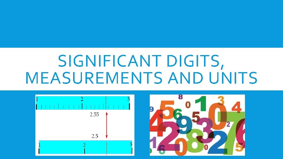 SIGNIFICANT DIGITS, MEASUREMENTS AND UNITS 