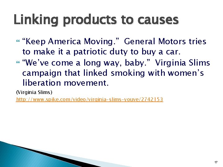 Linking products to causes “Keep America Moving. ” General Motors tries to make it Linking products to causes “Keep America Moving. ” General Motors tries to make it