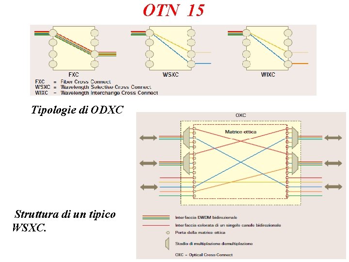 OTN 15 Tipologie di ODXC Struttura di un tipico WSXC. 