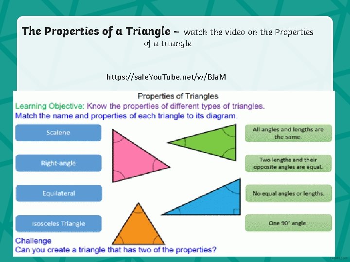 The Properties of a Triangle – watch the video on the Properties of a