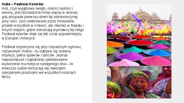 Indie – Festiwal Kolorów Holi, czyli wyjątkowe święto, miłości radości i wiosny, jest obchodzone