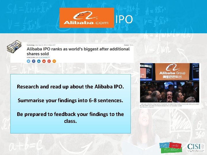 Alibaba IPO Research and read up about the Alibaba IPO. Summarise your findings into