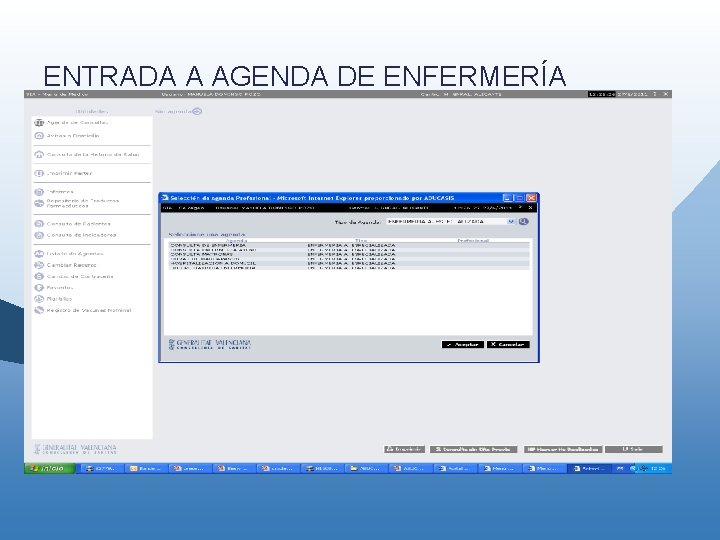 ENTRADA A AGENDA DE ENFERMERÍA ENTRADA A AGENDA DE ENFERMERÍA