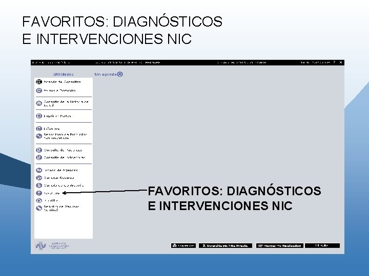 FAVORITOS: DIAGNÓSTICOS E INTERVENCIONES NIC FAVORITOS: DIAGNÓSTICOS E INTERVENCIONES NIC