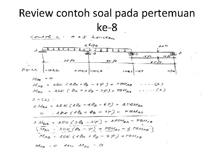 Review contoh soal pada pertemuan ke-8 