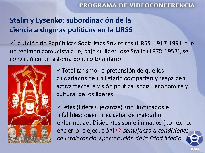 Stalin y Lysenko: subordinación de la ciencia a dogmas políticos en la URSS üLa