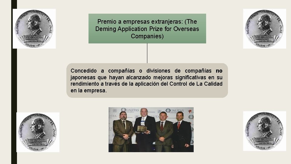 Premio a empresas extranjeras: (The Deming Application Prize for Overseas Companies) Concedido a compañías