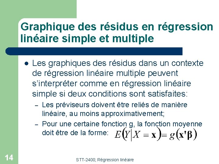 Graphique des résidus en régression linéaire simple et multiple l Les graphiques des résidus