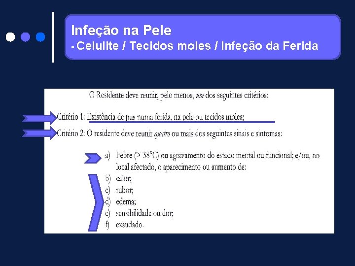 Infeção na Pele - Celulite / Tecidos moles / Infeção da Ferida 