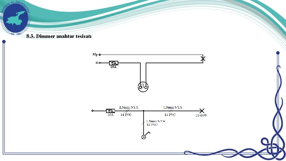 8. 3. Dimmer anahtar tesisatı 8. 3. Dimmer anahtar tesisatı