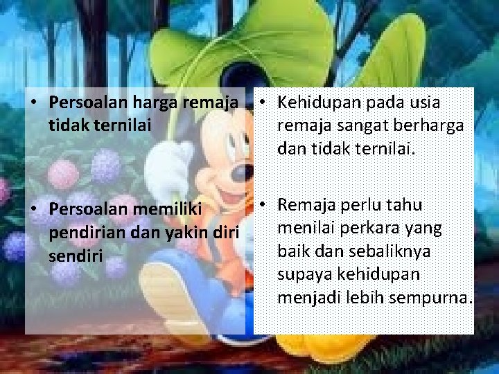 • Persoalan harga remaja • Kehidupan pada usia tidak ternilai remaja sangat berharga • Persoalan harga remaja • Kehidupan pada usia tidak ternilai remaja sangat berharga