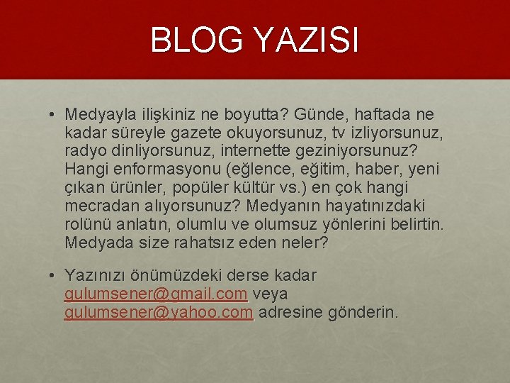 BLOG YAZISI • Medyayla ilişkiniz ne boyutta? Günde, haftada ne kadar süreyle gazete okuyorsunuz,