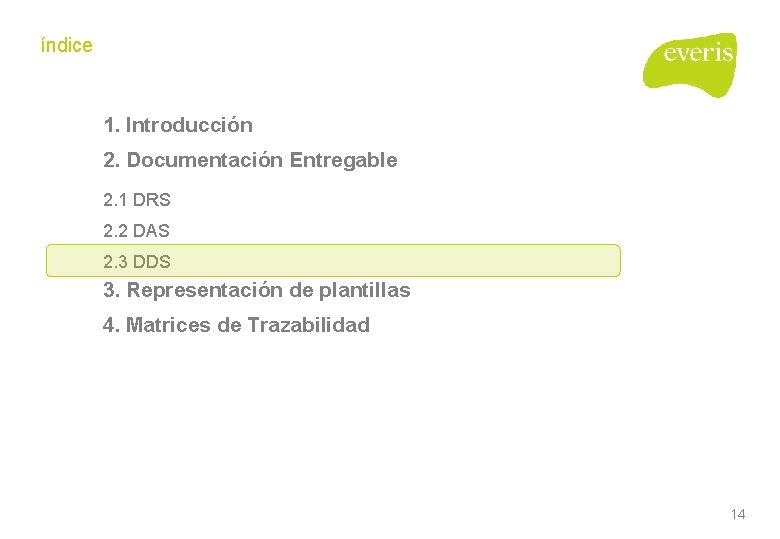 índice 1. Introducción 2. Documentación Entregable 2. 1 DRS 2. 2 DAS 2. 3 índice 1. Introducción 2. Documentación Entregable 2. 1 DRS 2. 2 DAS 2. 3