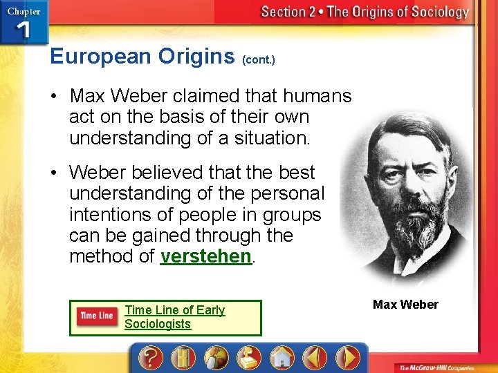 European Origins (cont. ) • Max Weber claimed that humans act on the basis