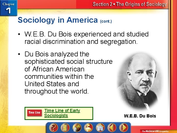 Sociology in America (cont. ) • W. E. B. Du Bois experienced and studied