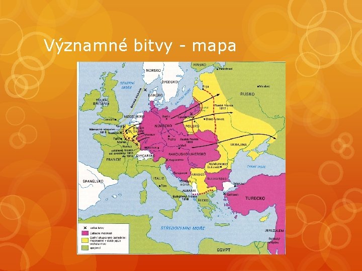 Významné bitvy - mapa 