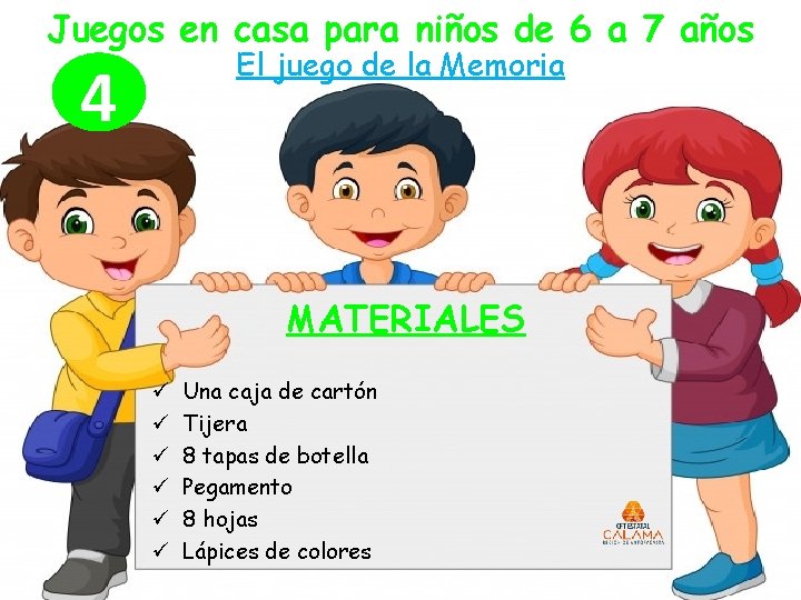 Juegos en casa para niños de 6 a 7 años El juego de la