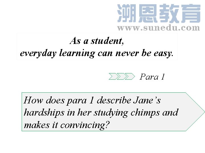 As a student, everyday learning can never be easy. Para 1 How does para As a student, everyday learning can never be easy. Para 1 How does para