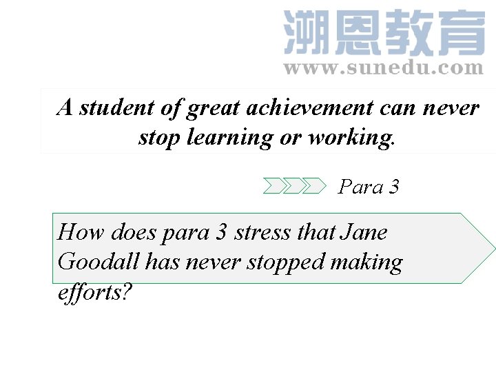 A student of great achievement can never stop learning or working. Para 3 How A student of great achievement can never stop learning or working. Para 3 How