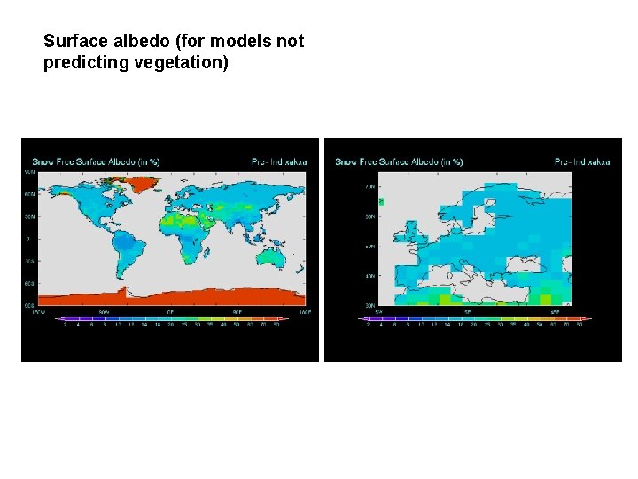 Surface albedo (for models not predicting vegetation) 