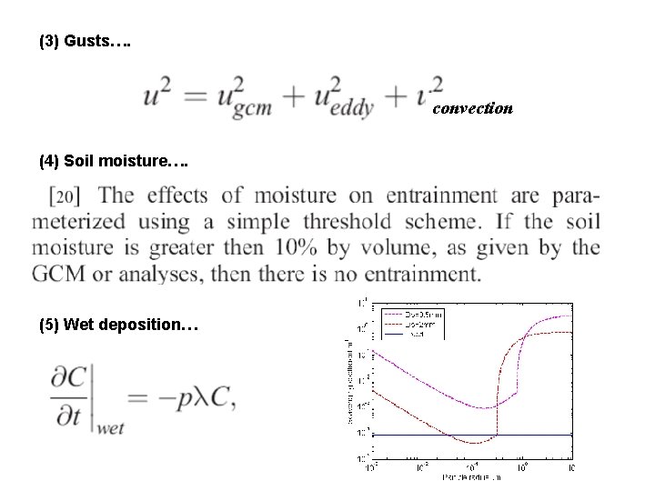 (3) Gusts…. convection (4) Soil moisture…. (5) Wet deposition… 