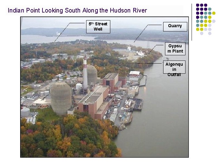Indian Point Looking South Along the Hudson River 5 th Street Well Quarry Gypsu